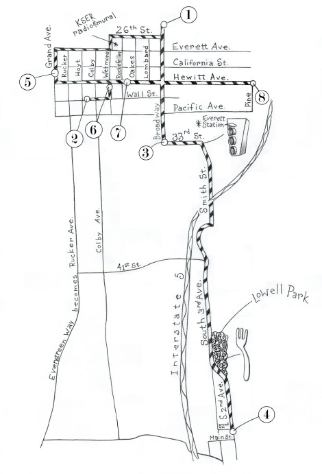 Everett Third Saturday Art Walk Map